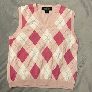Vintage Argyle Pink Brooks Brothers Sweater Vest